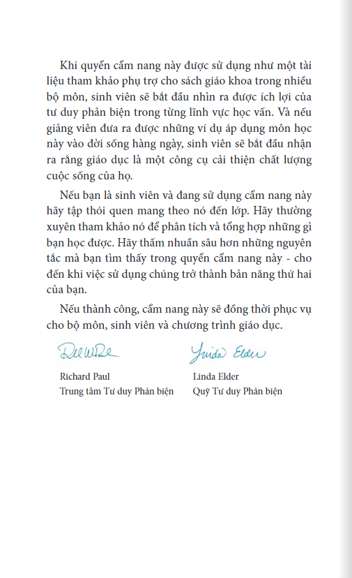 cẩm nang tư duy phản biện - khái niệm và công cụ (tái bản 2023 )