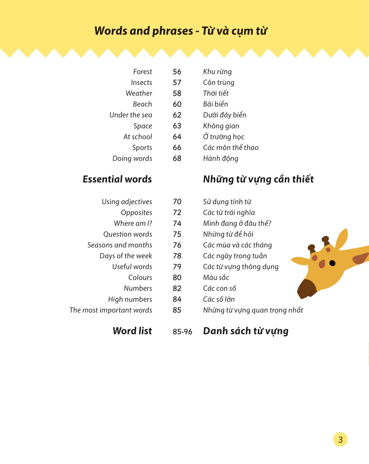 cẩm nang từ vựng tiếng anh cho trẻ em