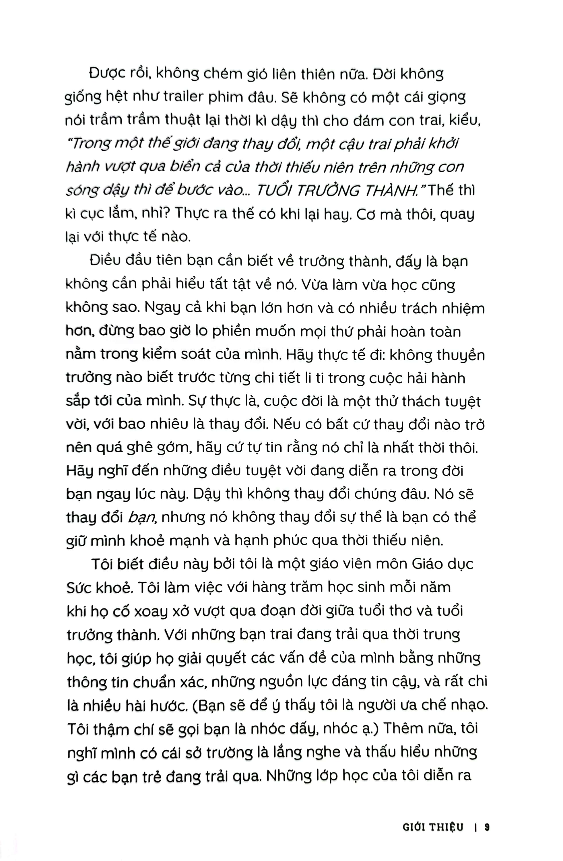 cẩm nang tuổi dậy thì - lớn lên thật tuyệt - dành cho bạn trai