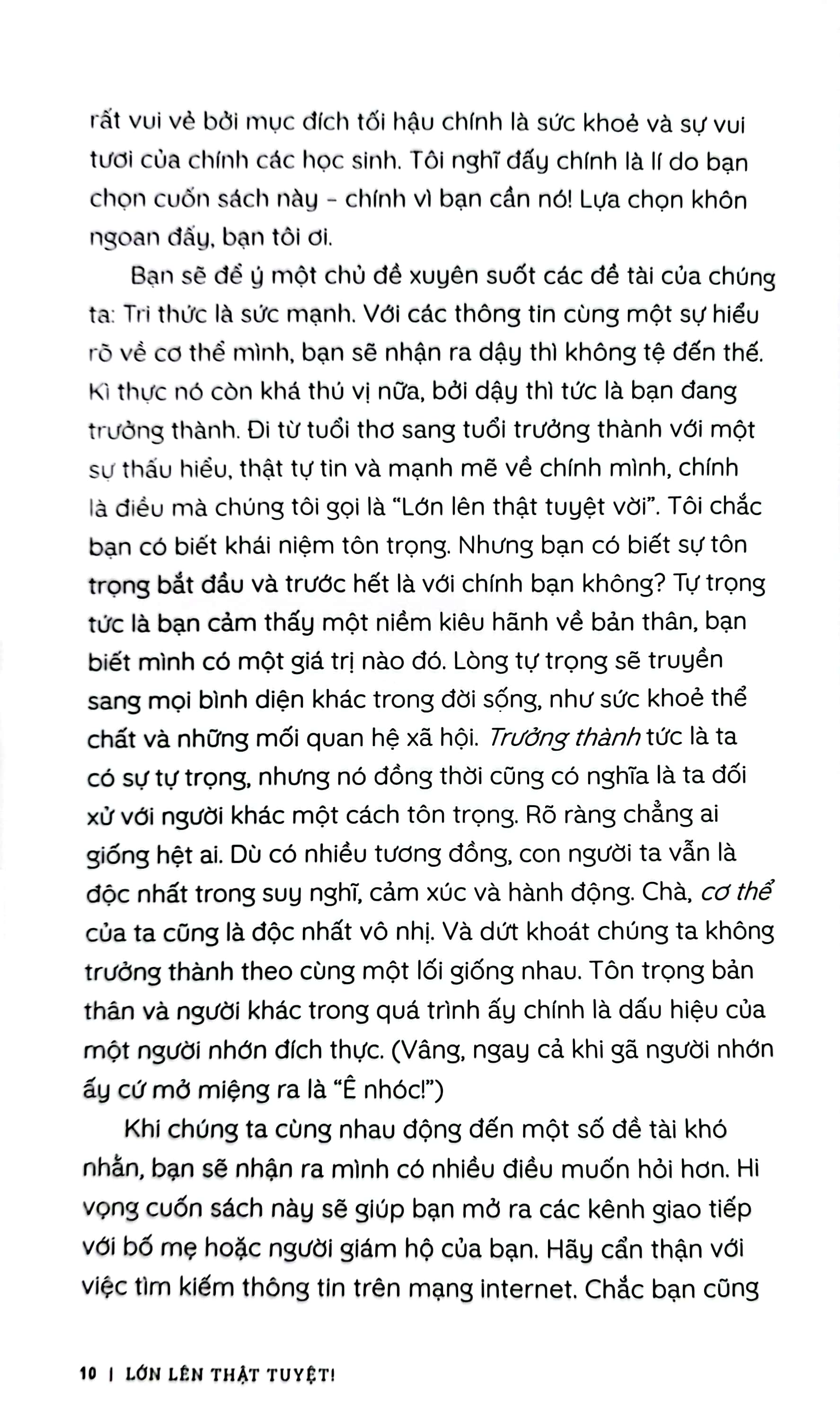 cẩm nang tuổi dậy thì - lớn lên thật tuyệt - dành cho bạn trai