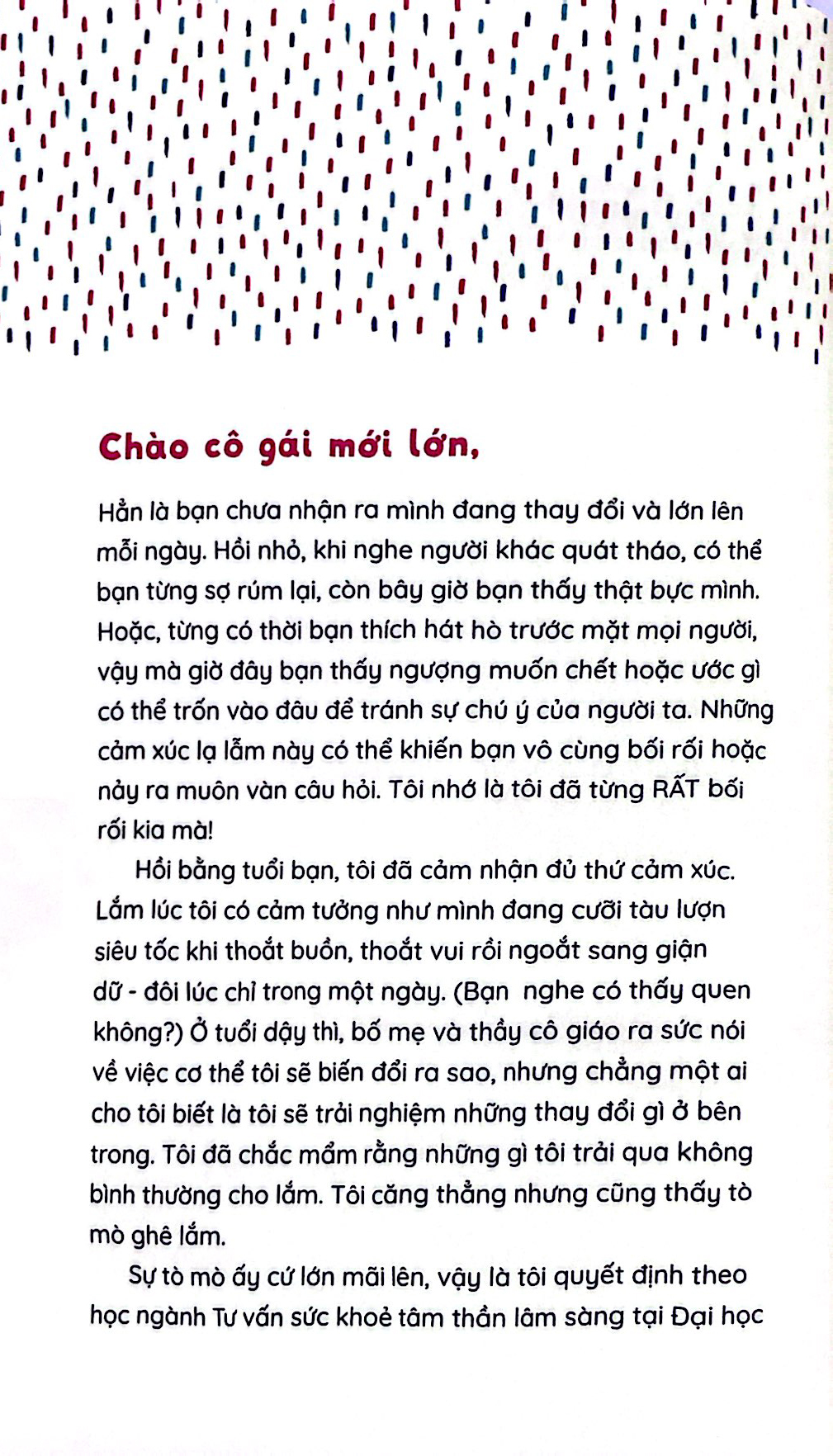 cẩm nang tuổi dậy thì - nâng niu cảm xúc - dành cho bạn gái