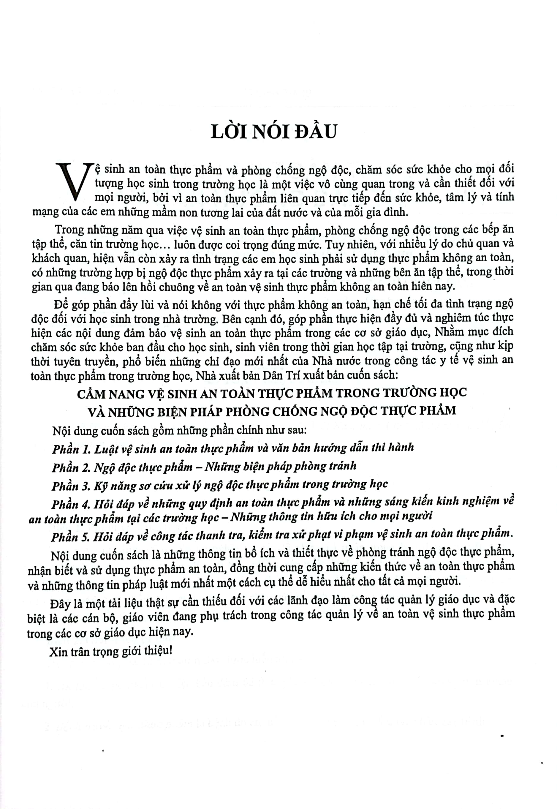 cẩm nang vệ sinh an toàn thực phẩm trong trường học và những biện pháp phòng chống ngộ độc thực phẩm