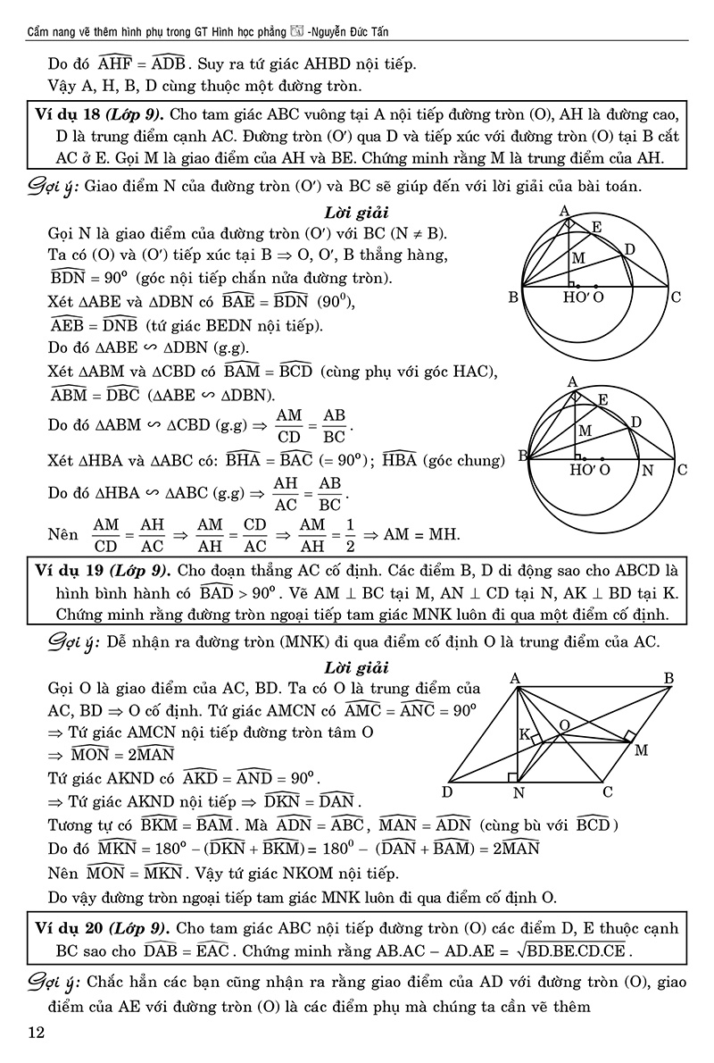 cẩm nang vẽ thêm hình phụ trong giải toán hình học phẳng (tái bản 2020)