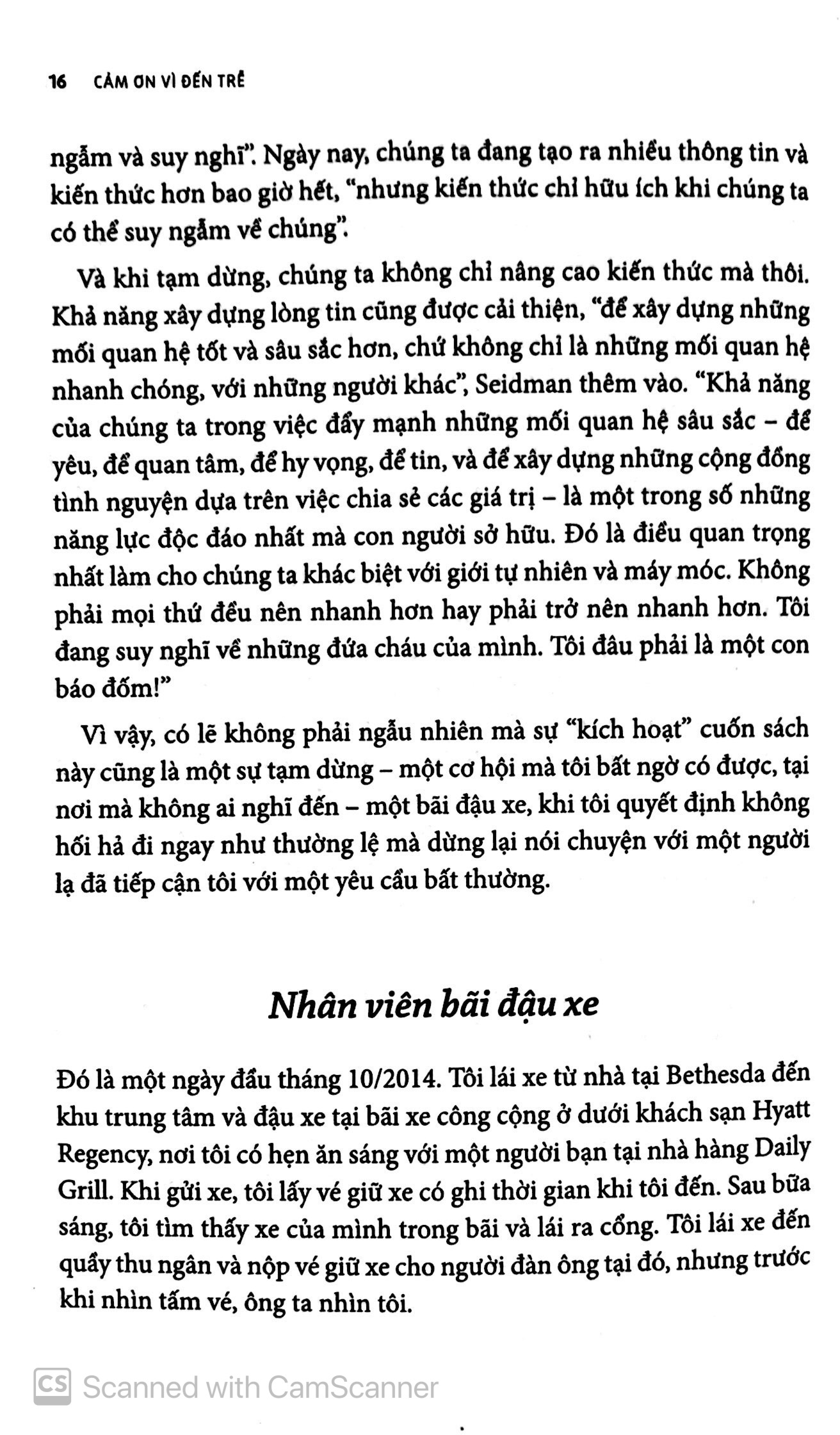 cảm ơn vì đến trễ