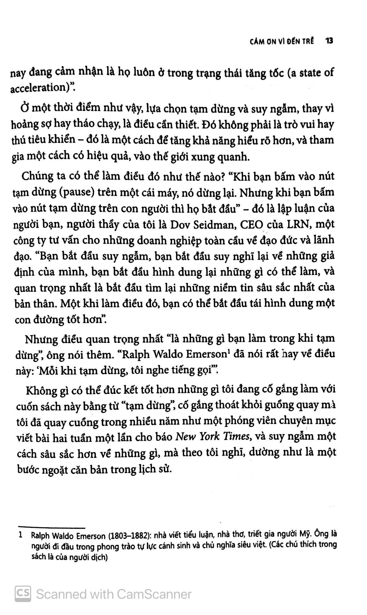 cảm ơn vì đến trễ