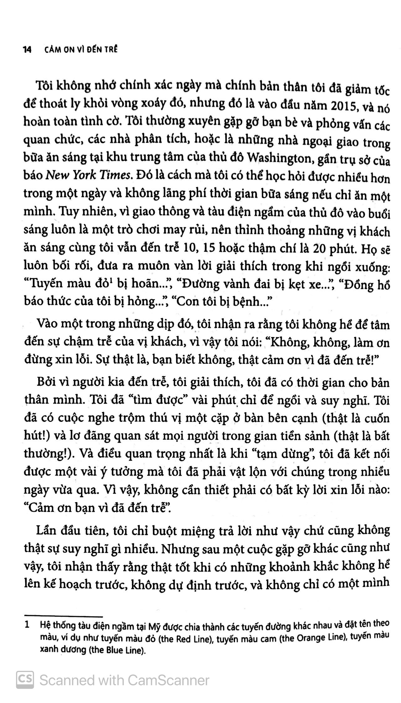 cảm ơn vì đến trễ