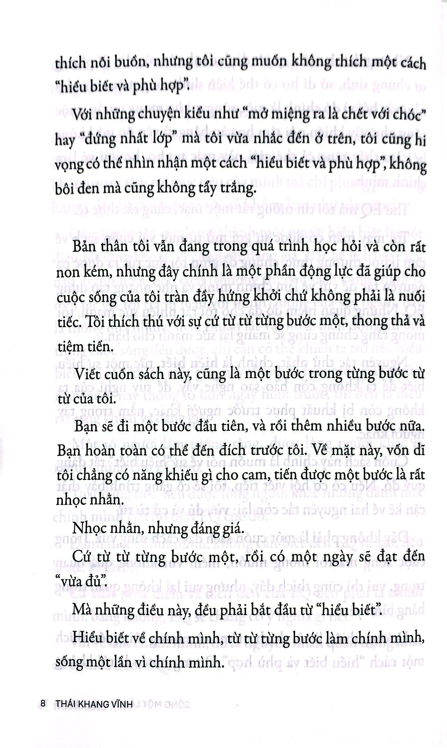 cảm xúc không phải đặc quyền - sống một lần vì chính mình