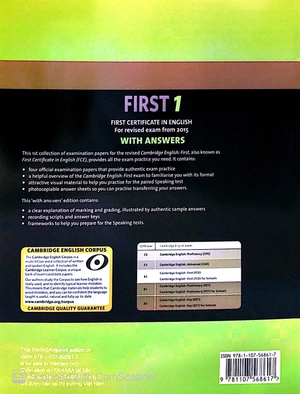 cambridge english first 1 for revised exam from 2015 student's book with answers fahasa edition