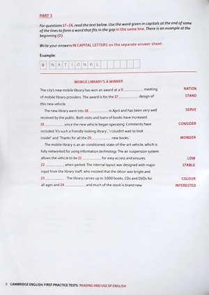 cambridge english first practice tests: tests with key and audio cd pack: four tests for the 2015 cambridge english: first exam