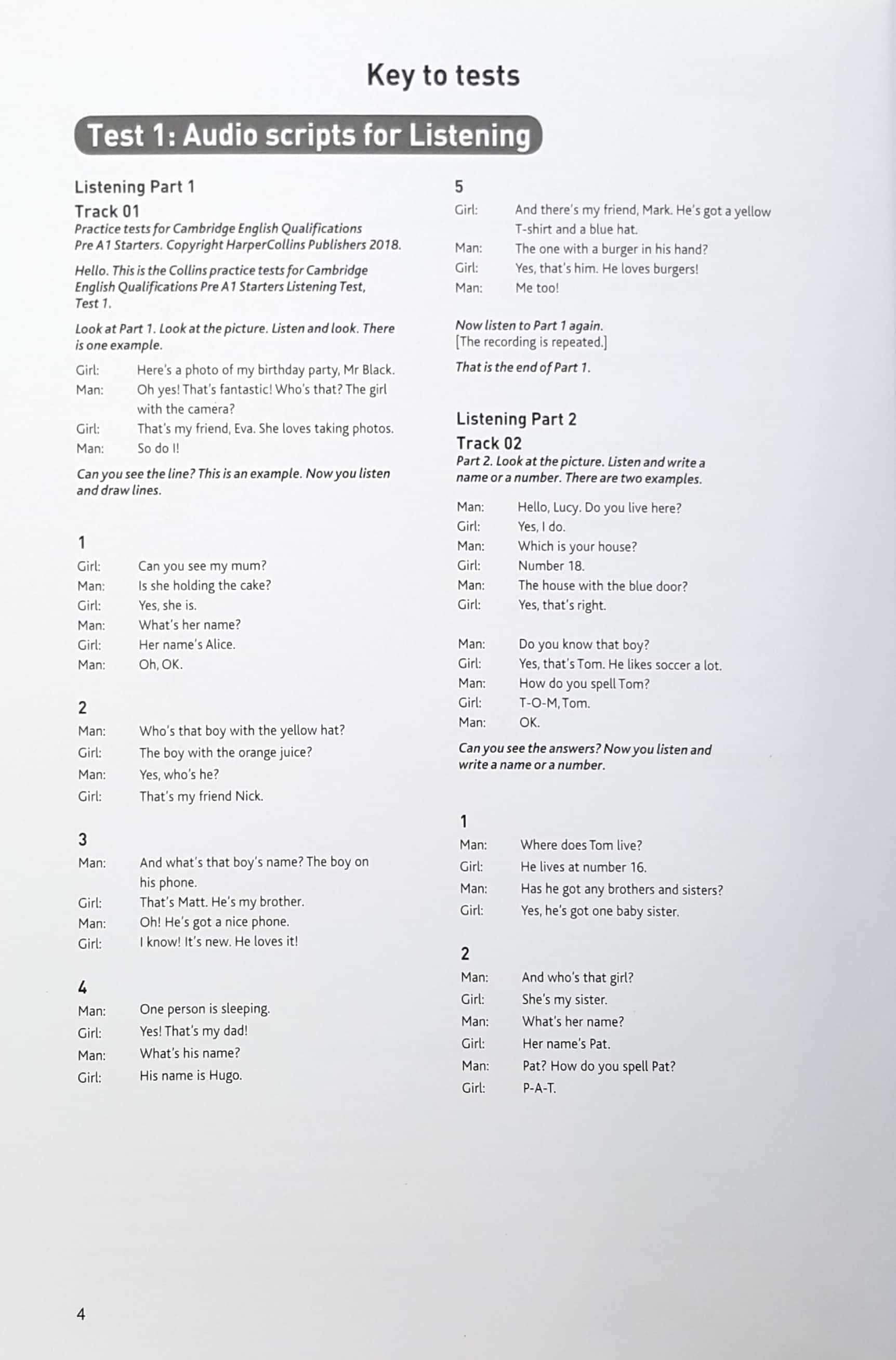 cambridge english qualifications - pre a1 starters (three practice test) (2018)