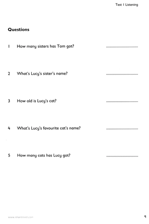 cambridge english starters three practice tests (+cd) + audio scripts & answer key (bộ)