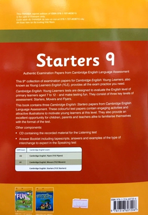 cambridge english young learners 9 starters student's book : authentic examination papers from cambridge english language assessment