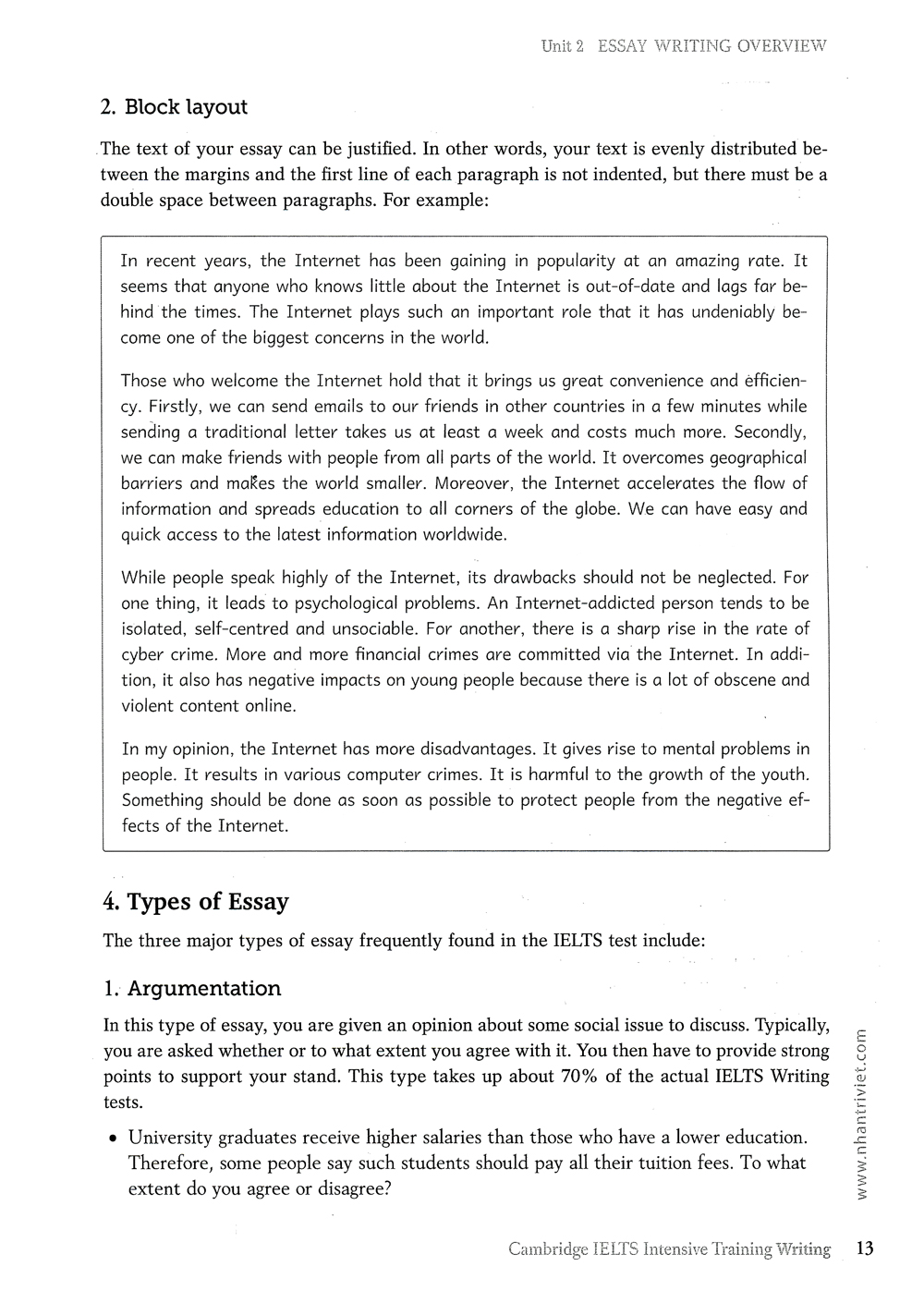 cambridge ielts intensive training - writing