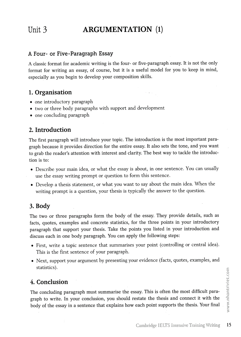 cambridge ielts intensive training - writing