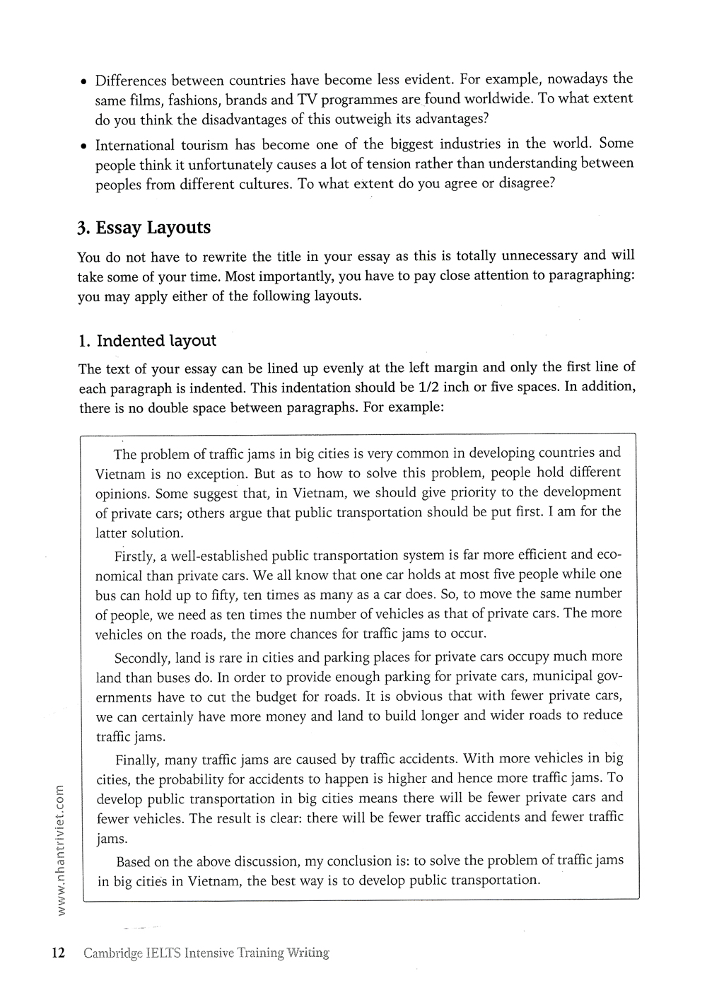 cambridge ielts intensive training - writing