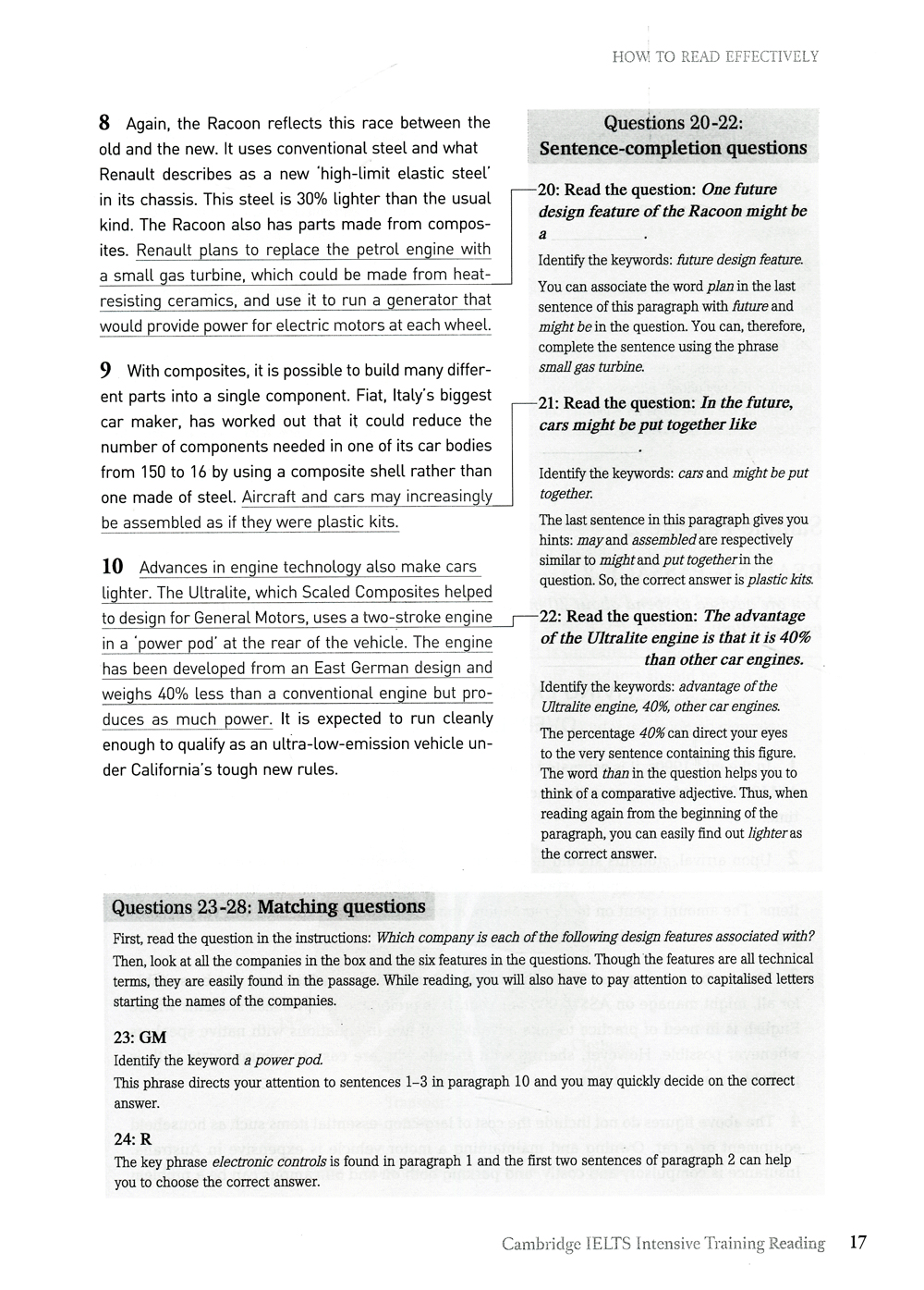 cambridge ietls intensive training - reading