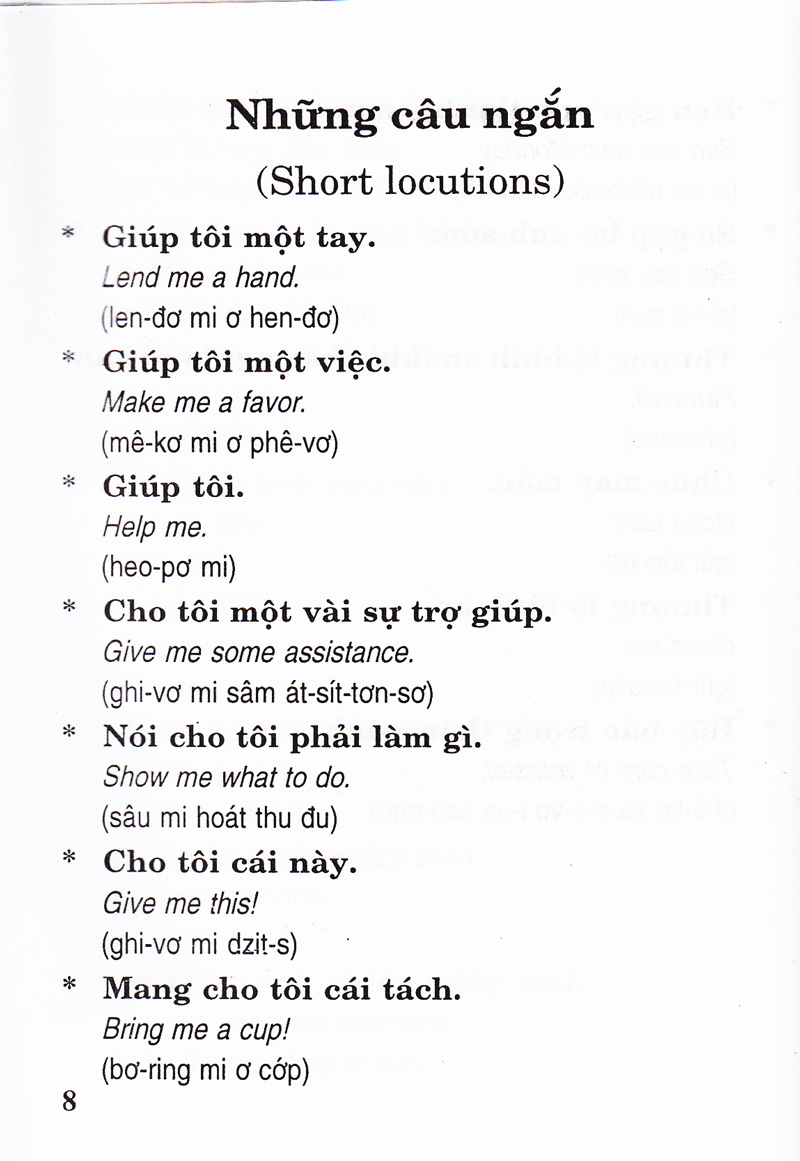 căn bản đàm thoại tiếng anh (dành cho tài xế taxi, cyclo, honda ôm)