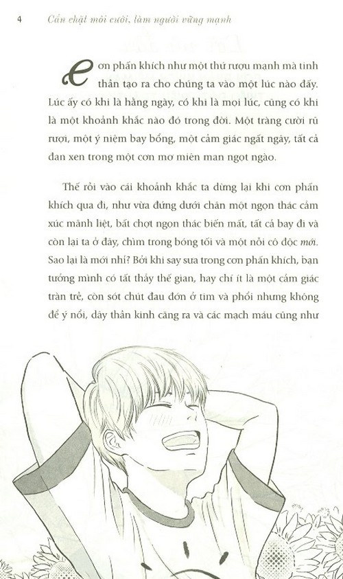 cắn chặt môi cười làm người vững mạnh