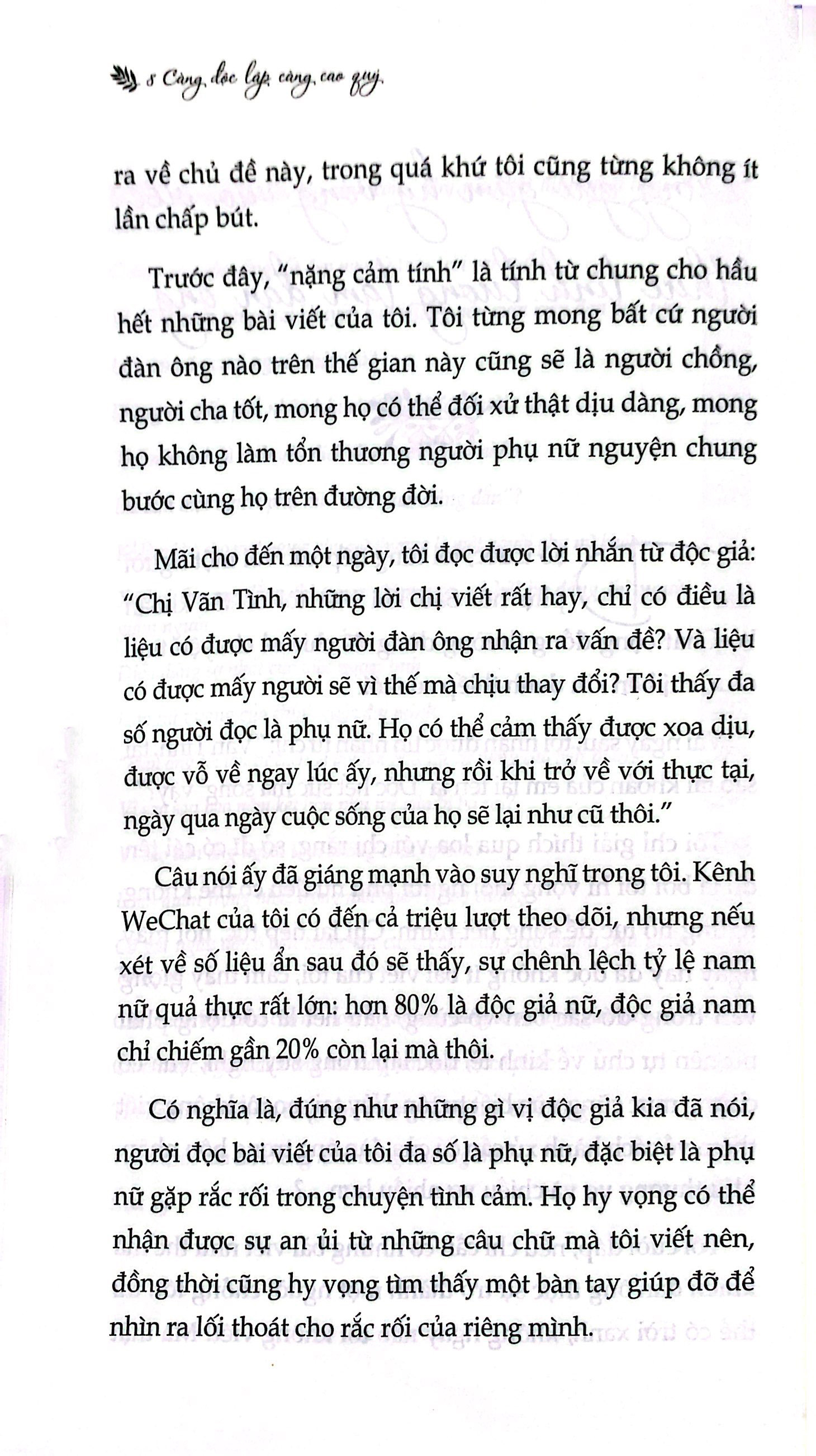 càng độc lập càng cao quý