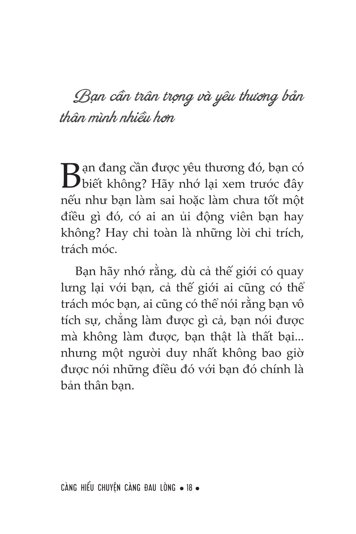 càng hiểu chuyện càng đau lòng