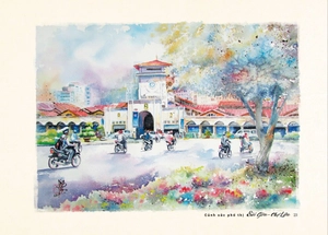 cảnh sắc phố thị sài gòn - chợ lớn (tranh & ký họa) (bìa cứng)