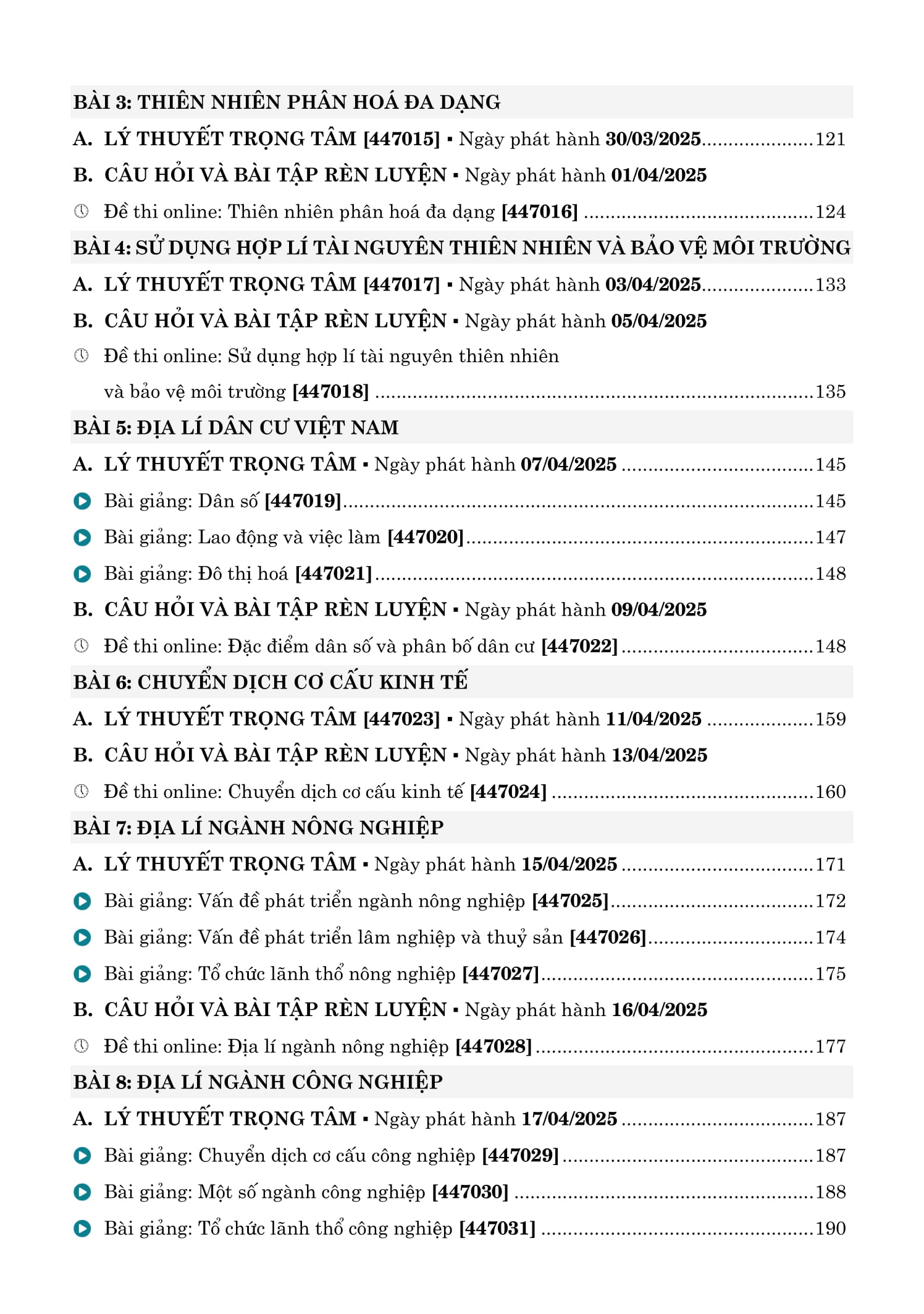 Cap Toc Tot Nghiep Pho Thong - Mon Dia Li