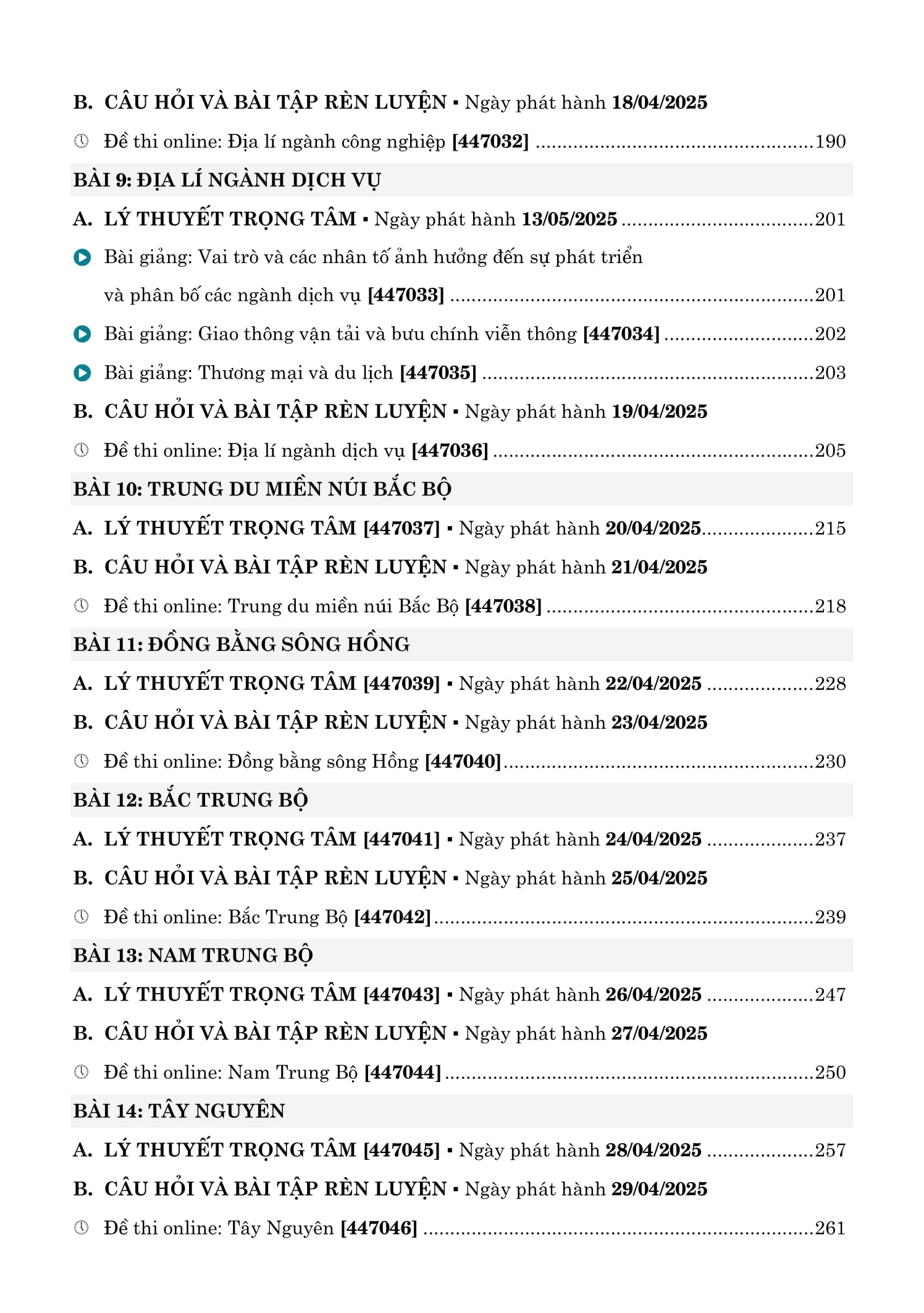 Cap Toc Tot Nghiep Pho Thong - Mon Dia Li