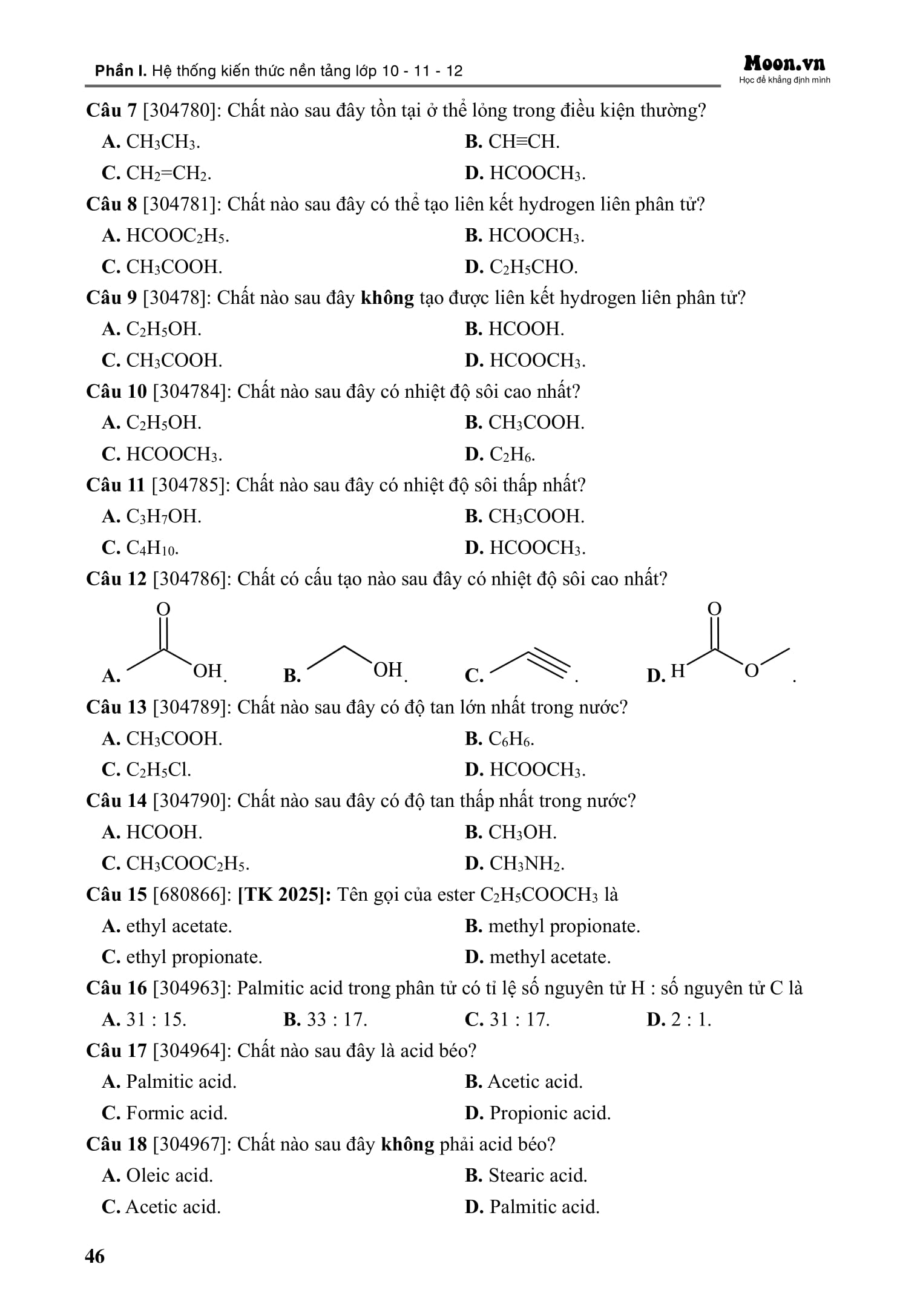 Cap Toc Tot Nghiep Pho Thong - Mon Hoa Hoc