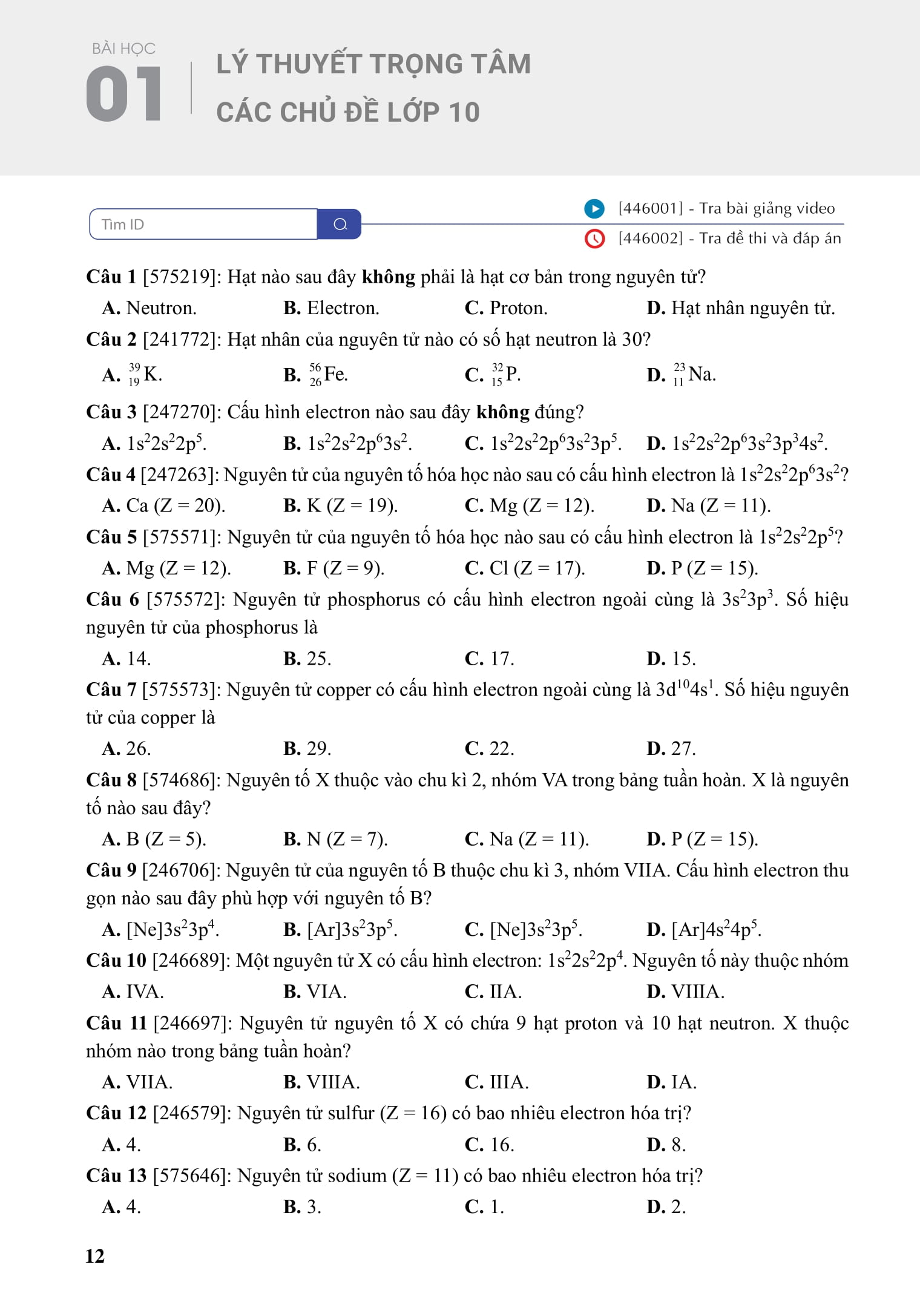 Cap Toc Tot Nghiep Pho Thong - Mon Hoa Hoc