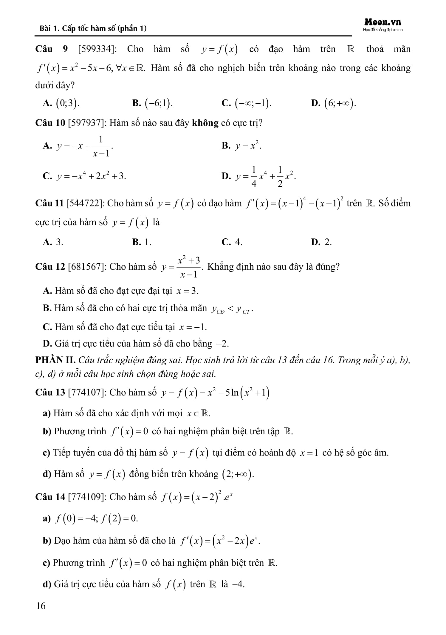 Cap Toc Tot Nghiep Pho Thong - Mon Toan Hoc