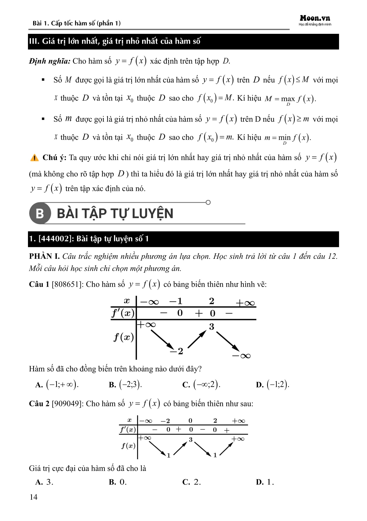 Cap Toc Tot Nghiep Pho Thong - Mon Toan Hoc