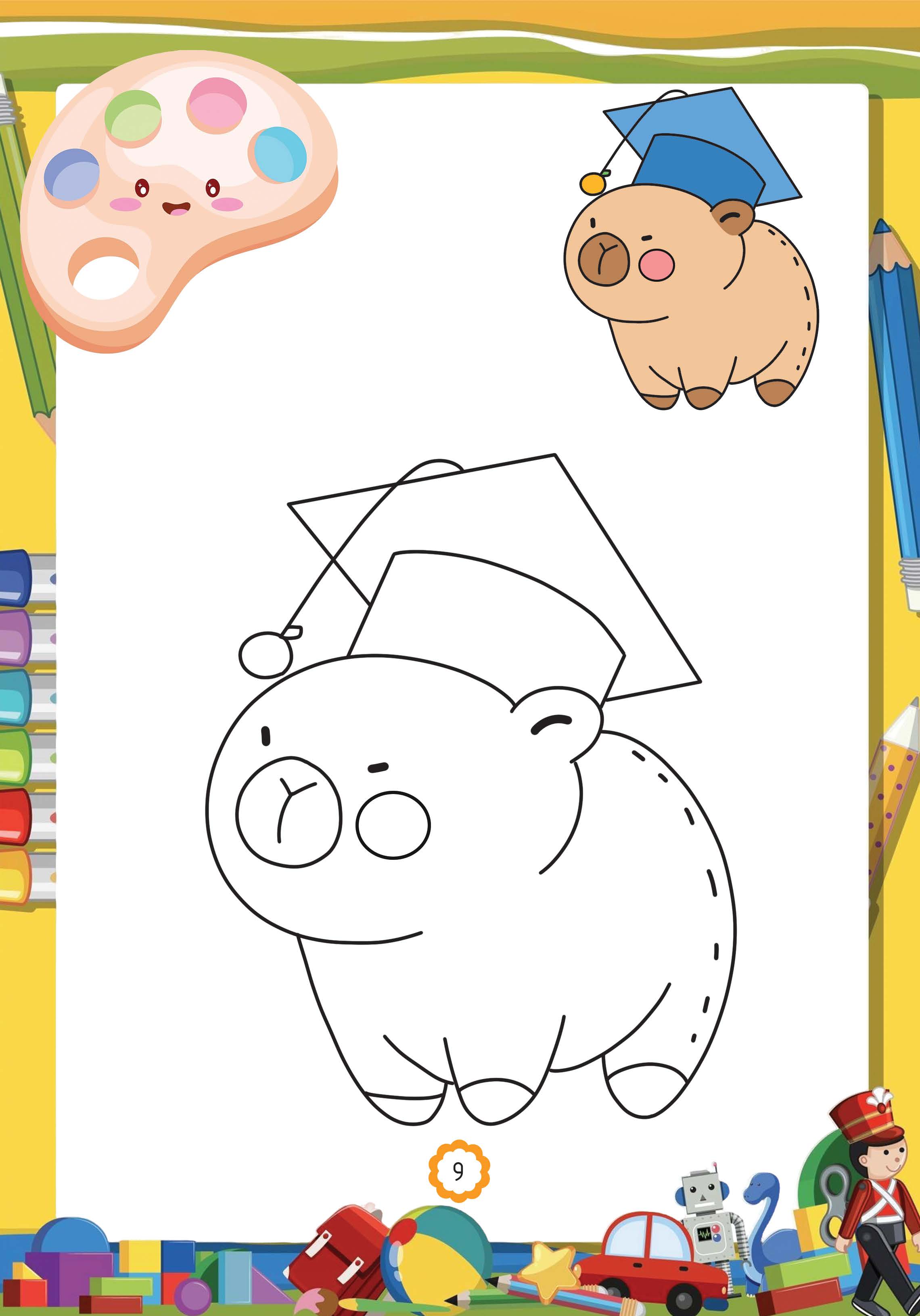 capy đến trường