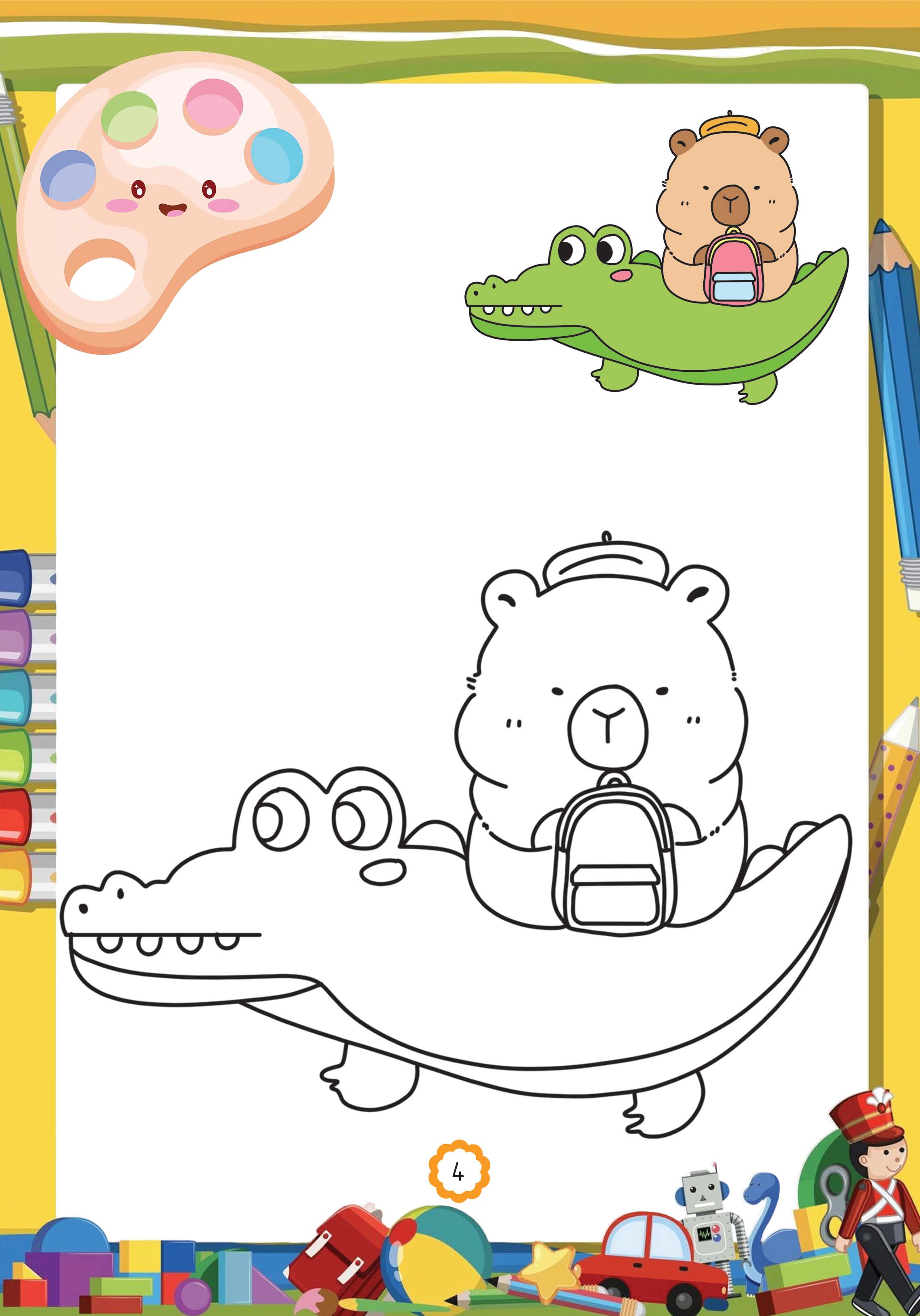 capy đến trường