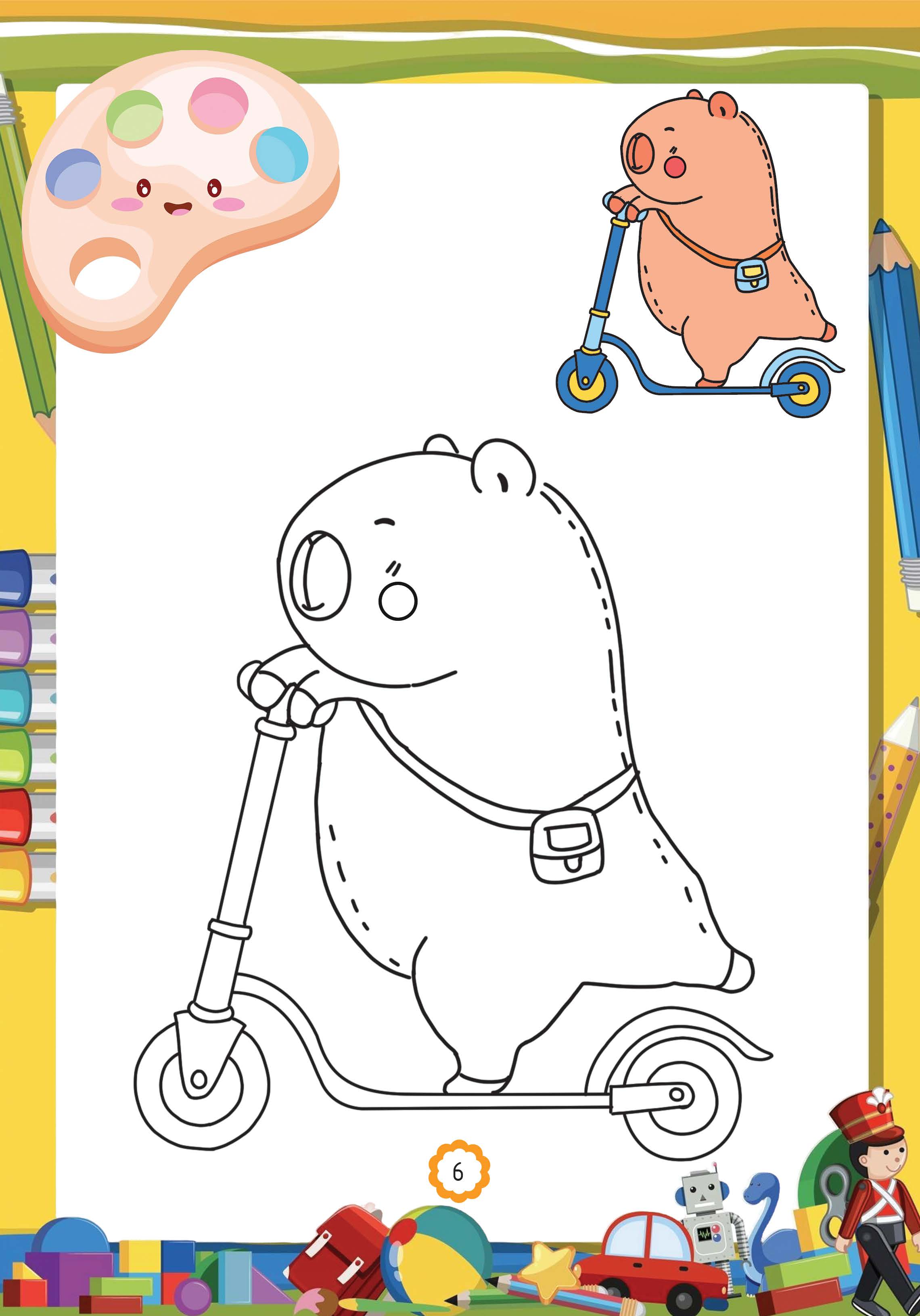 capy đến trường