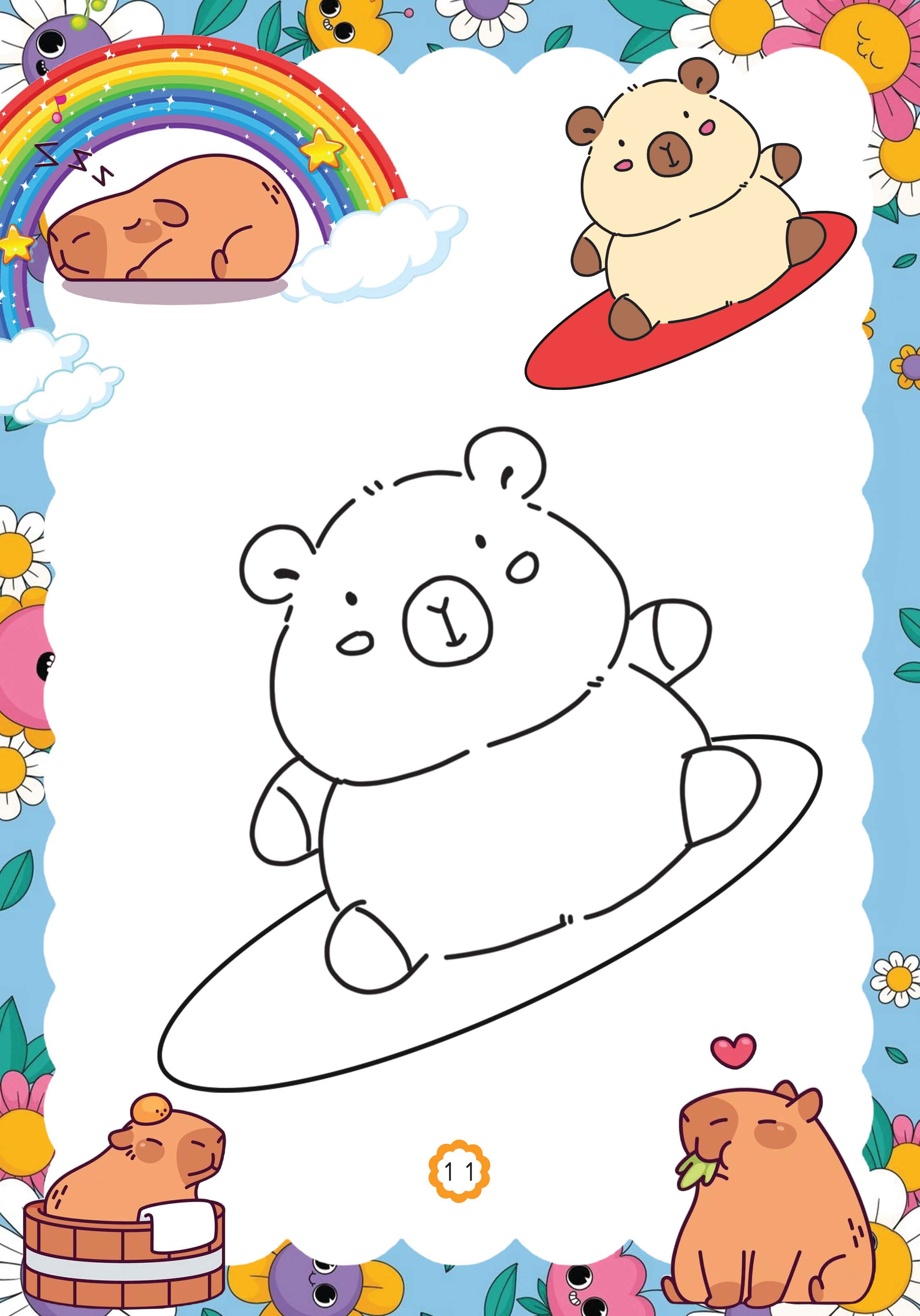 capy vui chơi bốn mùa