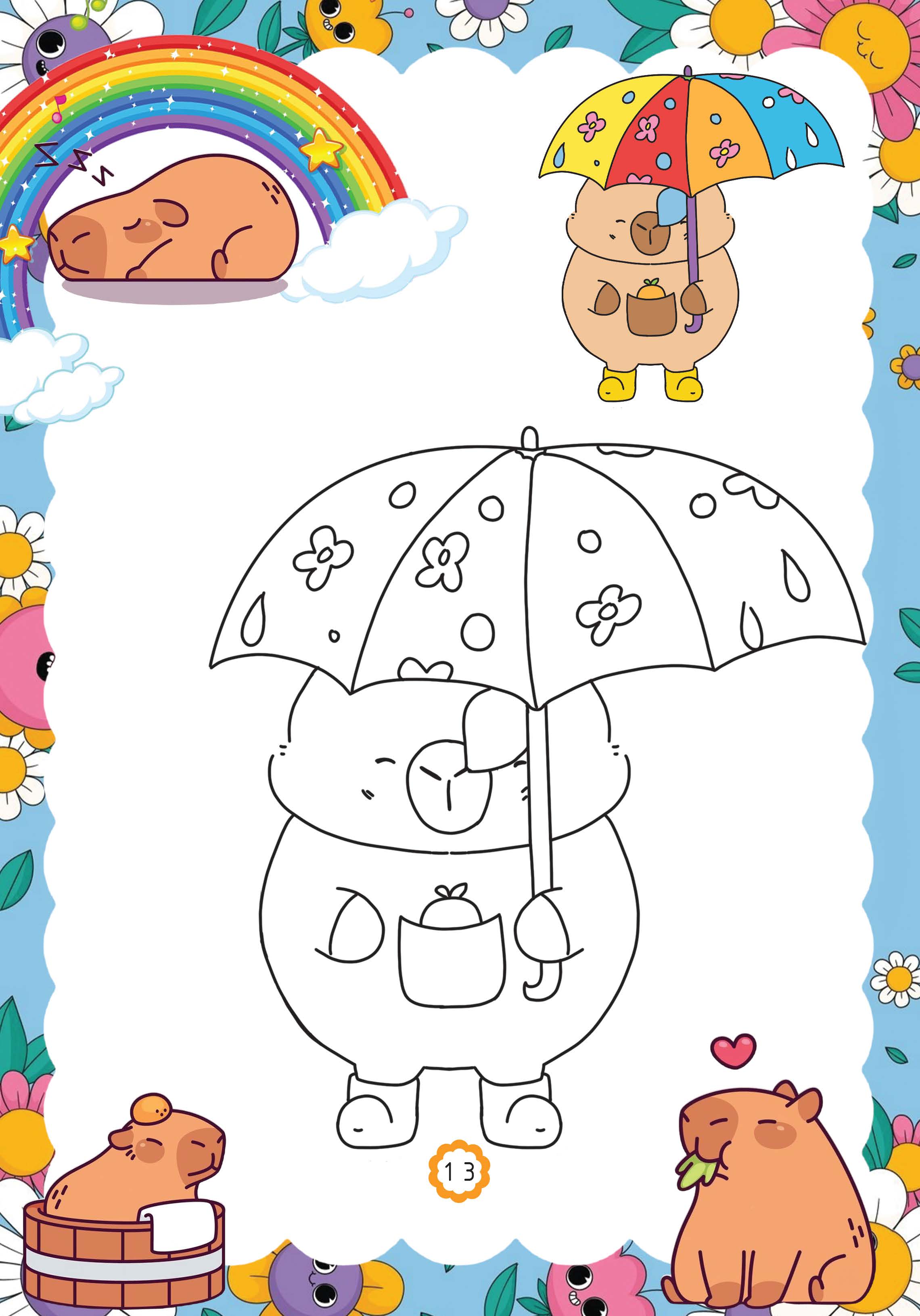 capy vui chơi bốn mùa