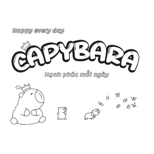 capybara happy every day - hạnh phúc mỗi ngày