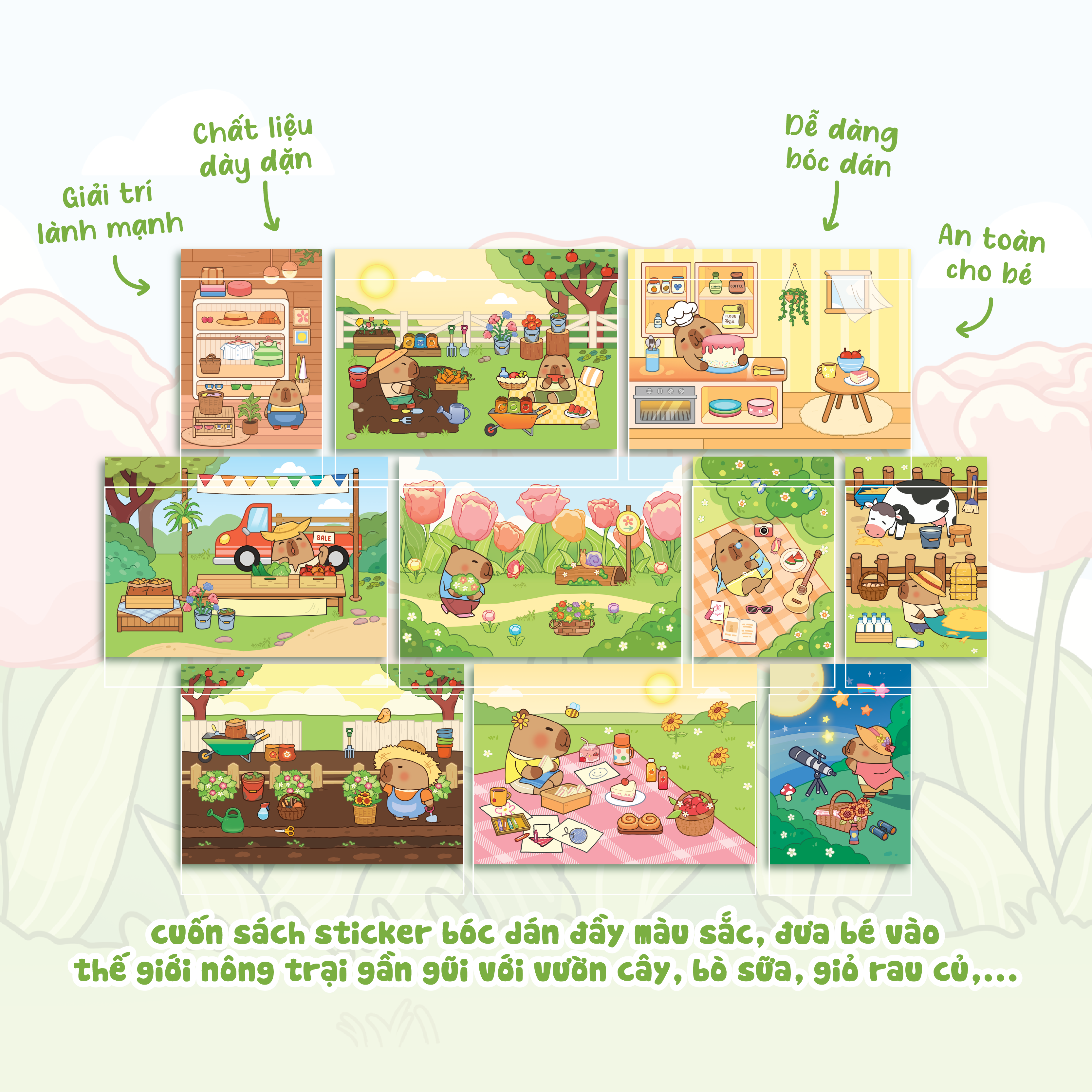 Capybara o nong trai Hon Ho