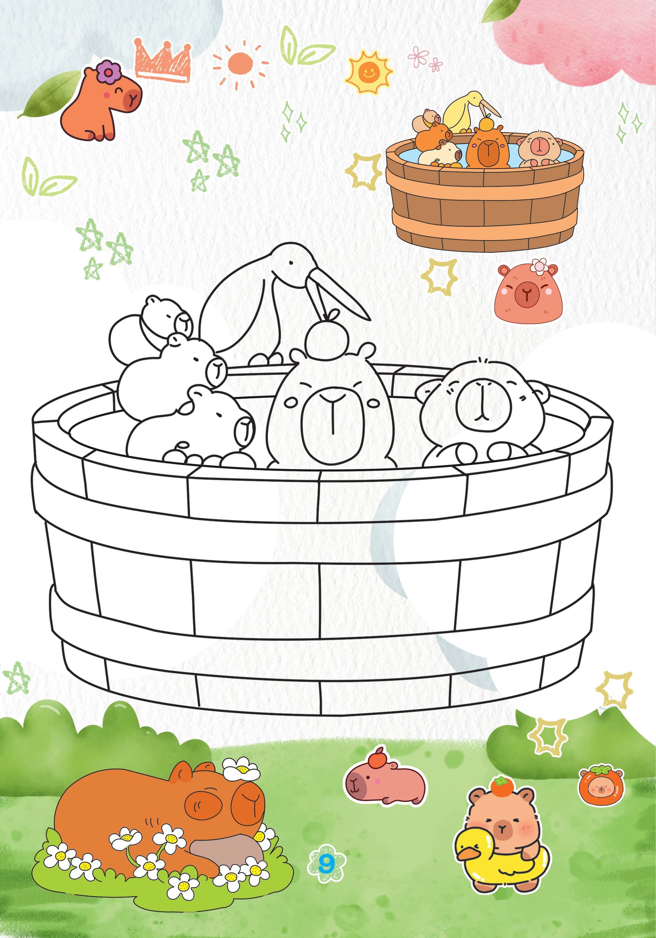 capybara thích suối nước nóng