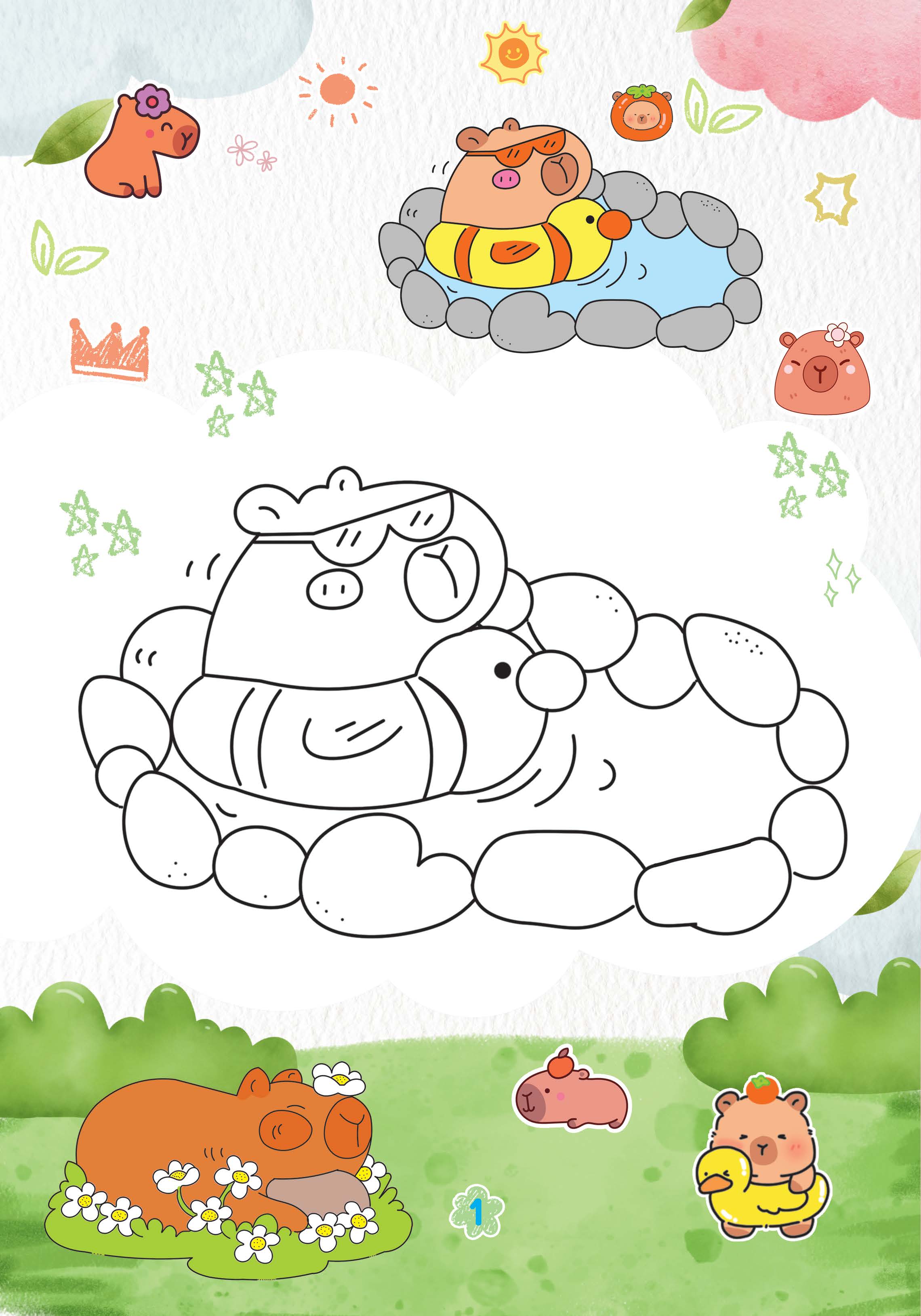 capybara thích suối nước nóng