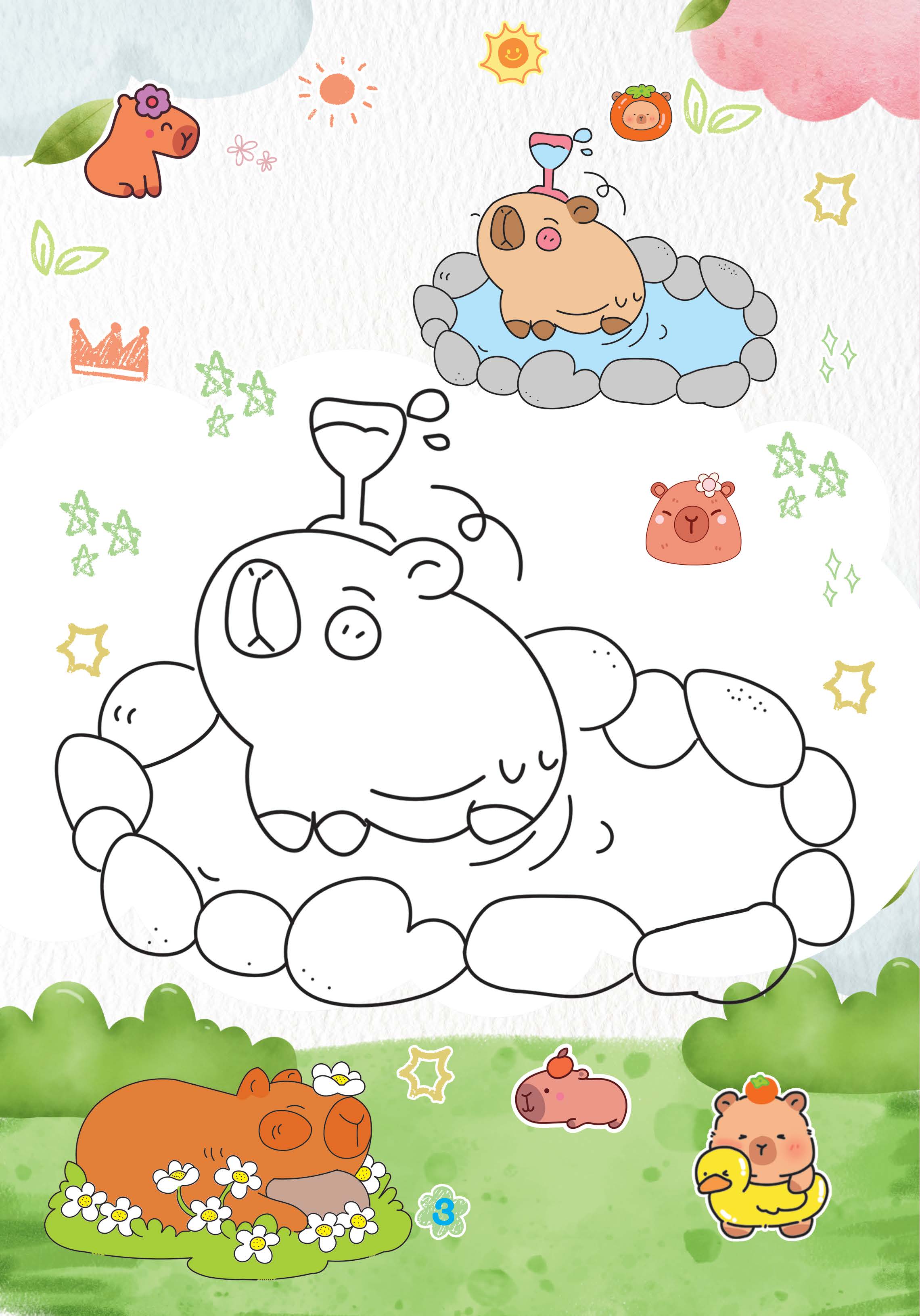 capybara thích suối nước nóng