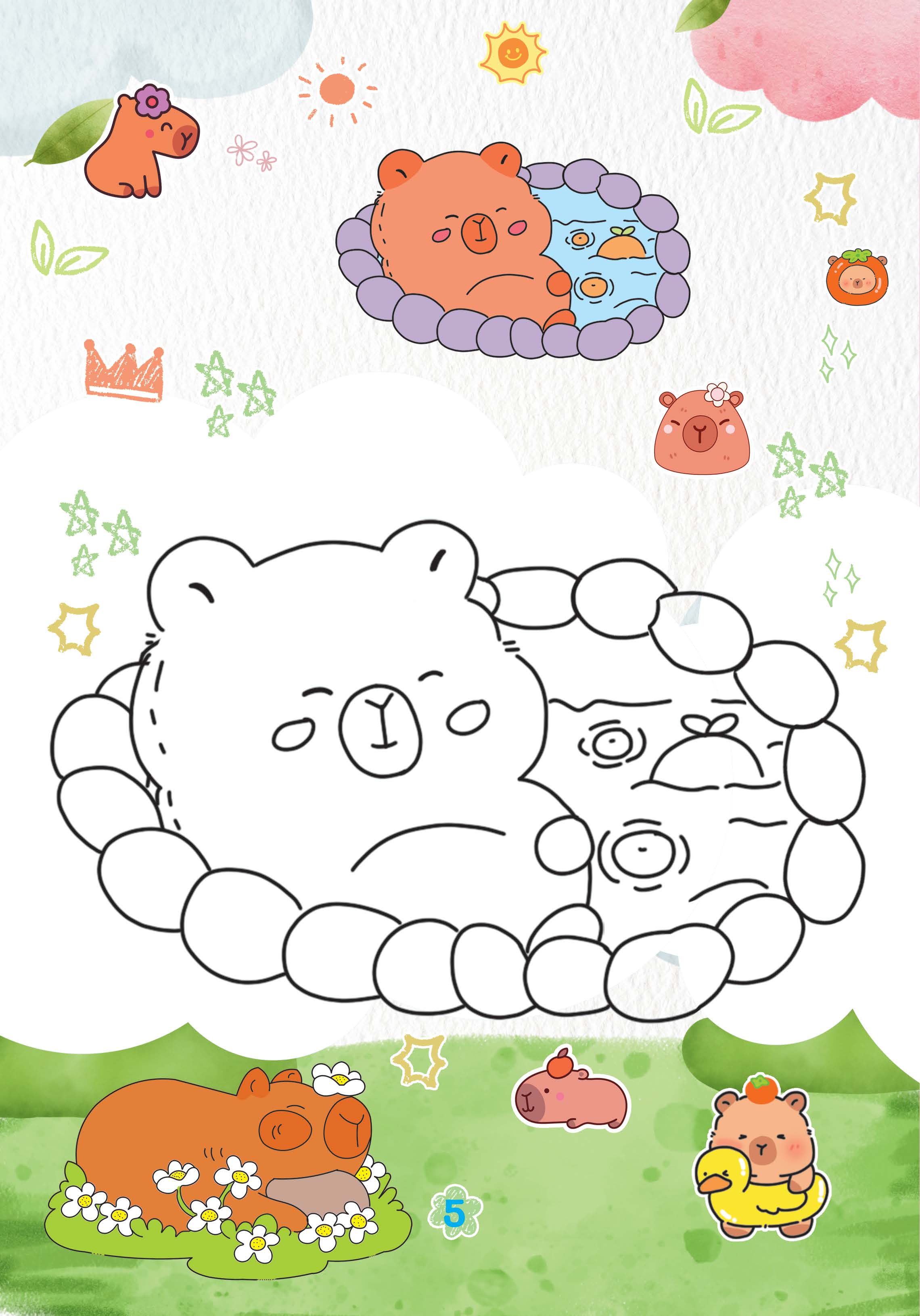 capybara thích suối nước nóng