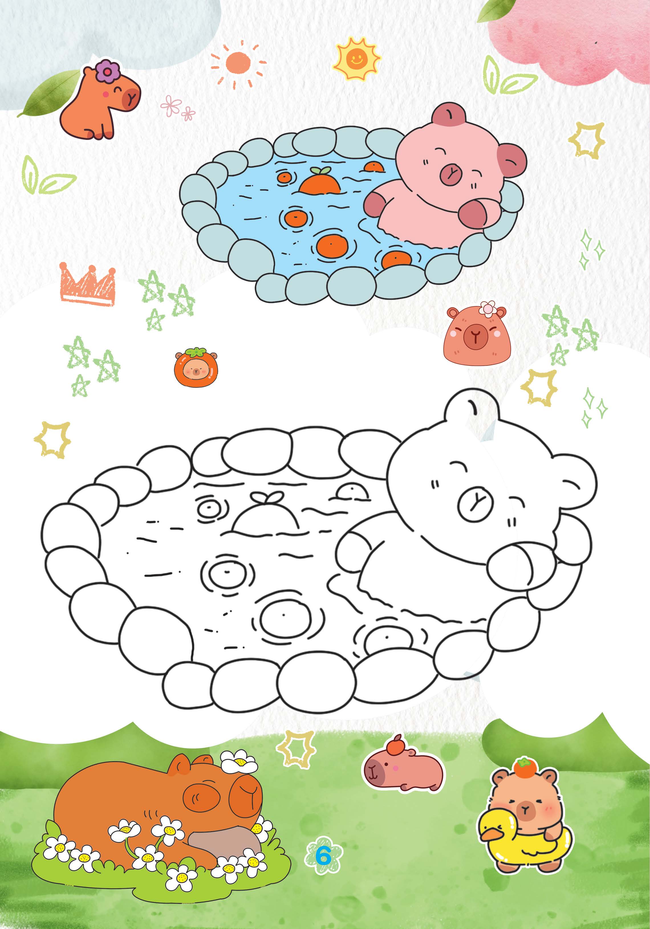 capybara thích suối nước nóng