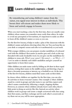 carol readℹs 101 tips for teaching primary children - pocket editions