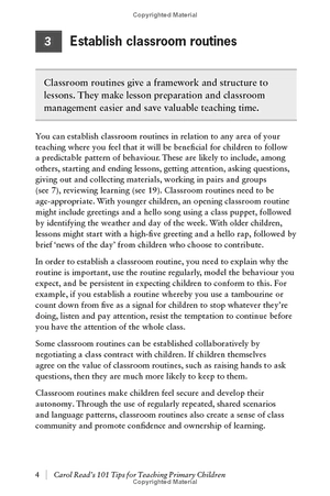 carol readℹs 101 tips for teaching primary children - pocket editions
