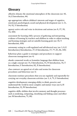 carol readℹs 101 tips for teaching primary children - pocket editions