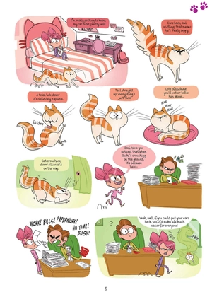 cat and cat #1: girl meets cat