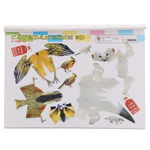 cắt dán hình 3d - bé khéo tay - bộ sáng tạo