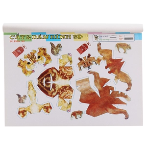 cắt dán hình 3d - bé khéo tay - bộ sáng tạo