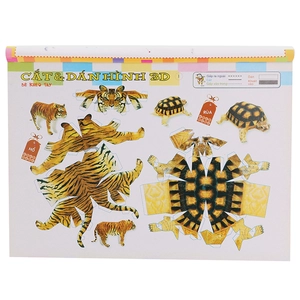 cắt dán hình 3d - bé khéo tay - bộ sáng tạo